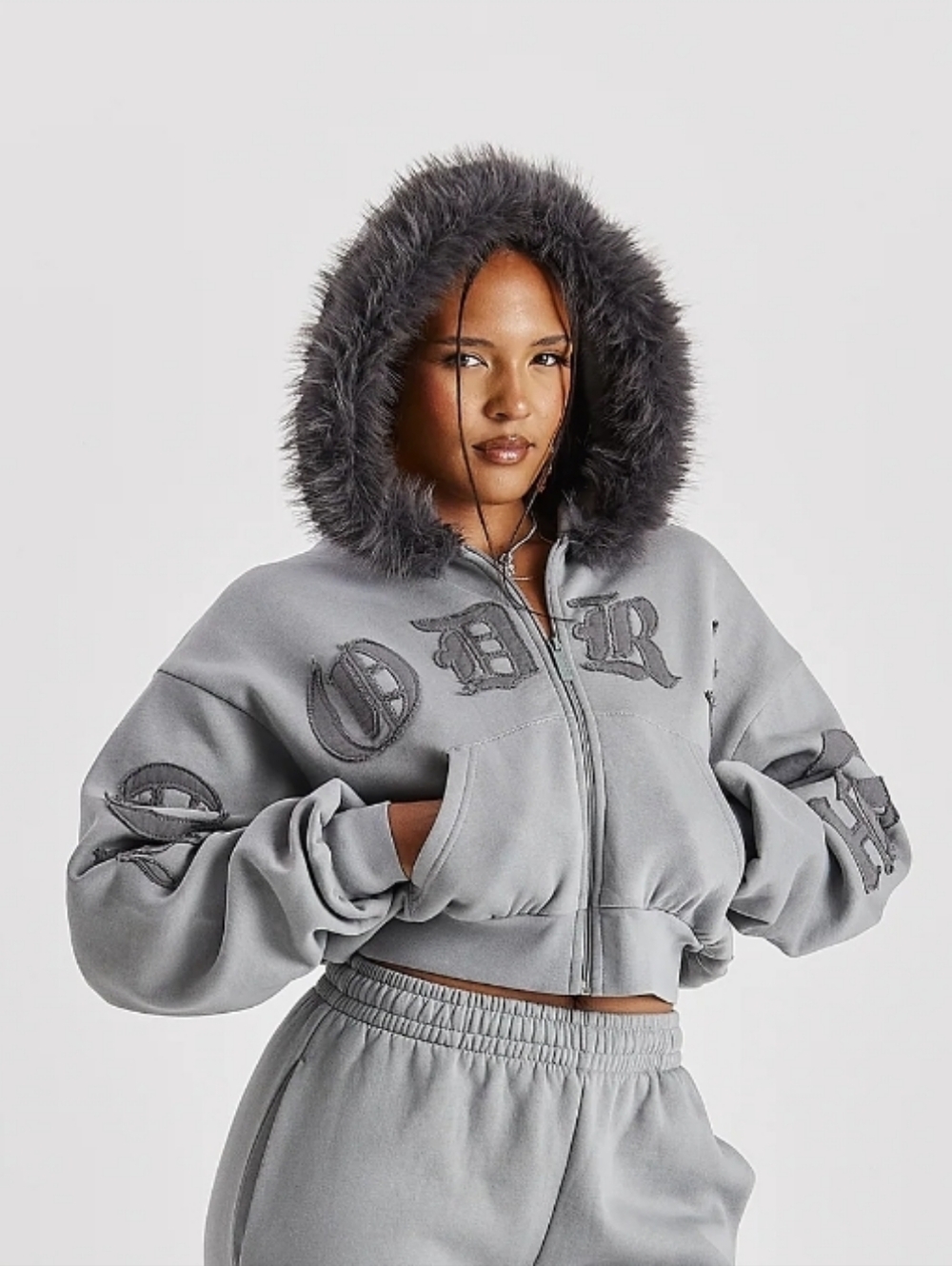 Drea Faux Fur Cropped Jacket - Picture 2 of 4